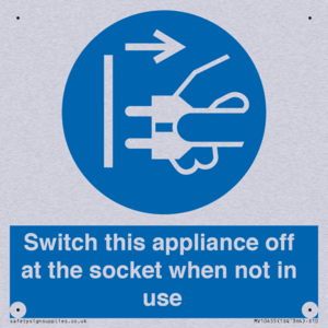 Switch this appliance off at the socket when not in use